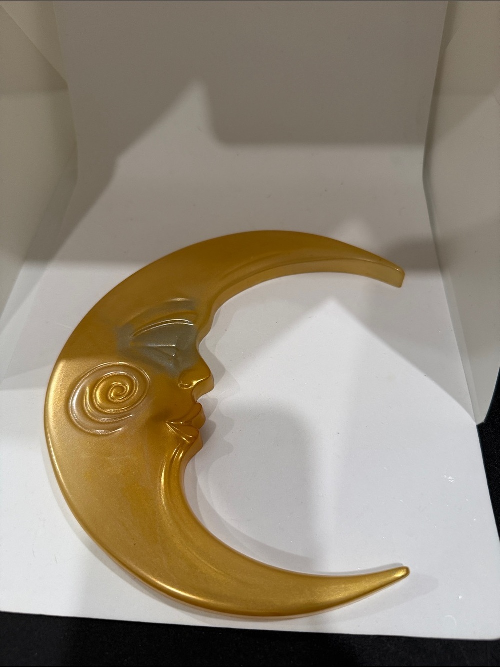 Golden Crescent Moon Wall Decor - Metallic Accent - Picture 6 of 6